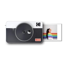 Kodak Mini Shot 2 Retro Anında Fotoğraf Yazıcısı Ve Kamera Beyaz Renkli Taşınabilir Tasarım Çok Renkli
