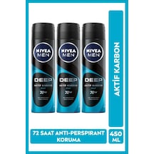 Erkek Deep Beat Aktif Karbon Deodorant 150 Ml X 3 Adet