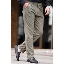 Madmext Haki Regular Fit Düz Kesim Yan Cepli Erkek Pantolon 6540-haki Haki
