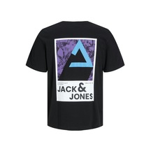 Jack&Jones Jcojj Colorful Baskılı Tişört 12256682 Siyah