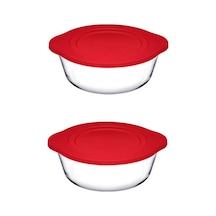 Paşabahçe 2'li Kapaklı Yuvarlak Borcam Tencere 2100 CC 59001