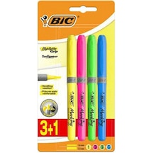 Bic Marking Highlighter Grip Fosforlu Işaretleme Kalemi Neon 4'l