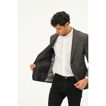 Bonesti Erkek Slim Fit Blazer Ceket Koyu Gri