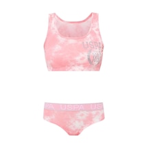 U.S. Polo Assn. Kadın Pembe Büstiyer Şort Takım 66268 Pembe