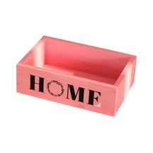 Homyl Ahşap Saksı Kutusu Dekorasyon Retro Çiftlik Evi Pembe
