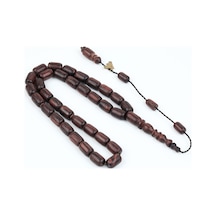 Kırmızı Plesenk Ağacı Kapsül Kesim 9x14mm Tesbih Kahverengi