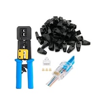 Yeni Nesil Rj45 Ağ Pensesi + 100 Jak + 100 Kılıf Cover