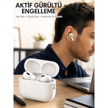 Aktif Gürültü Engelleyici Kablosuz Bluetooth Kulaklık Şarj Kutulu, Uzun Ömürlü Yeni Nesil - Lisinya