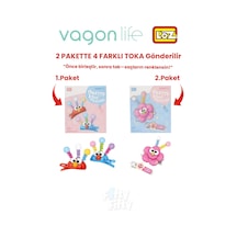 4'lü Saç Toka Seti Önce Birleştir,sonra Tak 2 Paket 4 Adet Gönderilir Yapı Toka Seti Ff 7104-7113