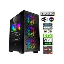 Xaser BLADEX30 R5-5600 16 GB 512 GB SSD 8 GB RTX5050 Dos Masaüstü Oyuncu Bilgisayarı