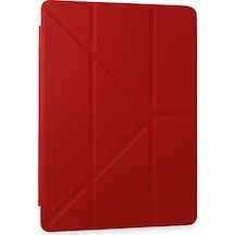 Galaxy Tab A9 Plus Kılıf Kalemlikli Mars Tablet Kılıfı - Kırmızı Diğer