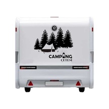 Karavan Campıng Çetesi Çadır Dağ Doğa Sticker Yapışkan Camp