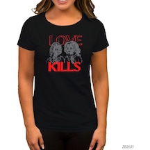 Chucky Love Kills Siyah Kadın Tişört