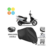 Yuki TB100T3E Picasso Motosiklet Brandası ( Kilit Uyumlu - Siyah