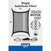 Drıve Taraftar Serisi Siyah-beyaz Özel Renkli Tasarım Bagaj Sabitleme Filesi 60x80 Cm