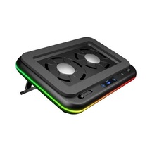 Siyah 120mm Rgb Aydınlatmalı 5 Modlu 2 Fanlı Notebook Soğutucu