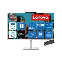 Lenovo A105 24 AIO F0JS000JTRH05 Ryzen 5 40 16 GB 4 TB SSD 23.8" W11H AIO Masaüstü Bilgisayar