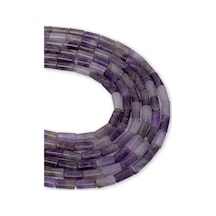 9x4 Mm Ametist Taşı Dizi Gümüş