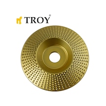 TROY 25072 Avuç Taşlamalar için Ahşap Törpü Diski, Konik