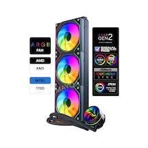 Gametech Hydra Ahd360b Argb Aynalı Fan 360mm Siyah Sıvı Soğutma