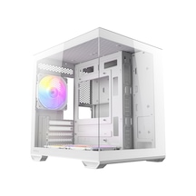 Cx60m Argb White Mikro-atx Oyuncu Kasası, Panoramik Temperli Cam Panel, 3x120mm Argb Fan Dahil, Beyaz