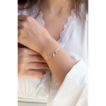 14 Ayar Altın Yıldız ve Nazar Boncuklu Kadın Bilekliği Sarı Altın