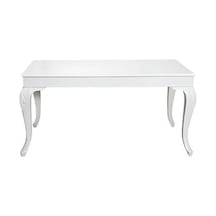 Lignos Oymalı Açılır Yemek Masası 90x140 Beyaz