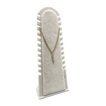 Yerli Üretim Riyad Model Süet Kumaş Krem Renk 31/11 Cm Ayaklı Kolye-halhal Sergileme Standı Çok Renkli