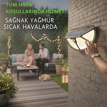 Solar Bahçe Lambası, 102 Led, Hareket Sensörlü, Ip65 Su Geçirmez, Duvar Tipi, Güneş Enerjili Dı Siyah