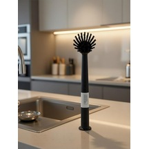 Ikea Bulaşık Fırçası 29 Cm, Siyah, Yapıştırmalı Vantuzlu