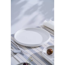 Acar Rumi Yuvarlak Tabak - 23.5 Cm Beyaz