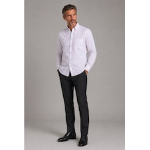 Xint Bisse Kırmızı Regular Fit Cepsiz Uzun Yaka Gömlek Bsgmktn252098 C24