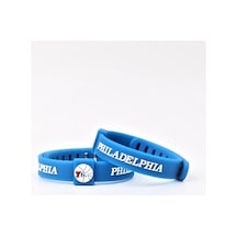 Philadelphia Sixers Mavi Ayarlanabilir Basketbol Bileklik Mavi Mavi