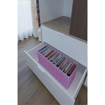 11 Bölmeli Dolap Ve Çekmece Içi Düzenleyici Akordiyon Organizer M-00500 6 Adet Bordo