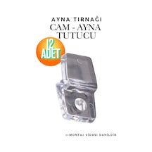 Şeffaf Plastik Ayna Tırnağı Duvar Cam Tutucu Sabitleme Aparatı 12 Adet Cam Ve Ayna Sabitleme Seti 12'li Ayna Tırnağı Duvara Montaj Cam Tutucu Aparat Şeffaf Şeffaf
