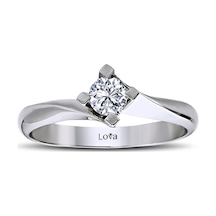 Lova E Renk 0,23 Karat Pırlanta Tektaş Yüzük - 1020077