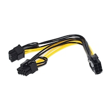 Zauss 6 Pin to 2x PCI-E (6+2) 8 Pin 30 CM Power Kablo Çoklayıcı