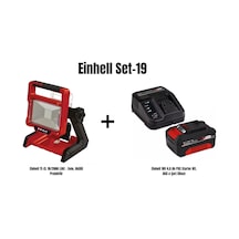 Einhell Set-19 Einhell Te-cl 18/2000 Liac - Solo, Akülü Projektör+einhell 18v 4,0 Ah Pxc Starter Kit, Akü & Şarj Cihazı