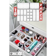 Nandy Home 18 Parça Çekmece İçi Düzenleyici, Organizer Set Beyaz