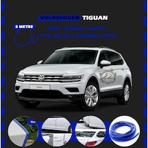 Volksvogen Tiguan Oto Araç Kapı Koruma Fitili 5metre Parlak Mavi Renk
