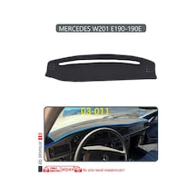 Mercedes W201 E190-190e Torpido Koruma Halısı Gri Kenar