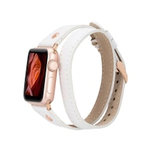 Apple Watch Uyumlu Deri Kordon 42-44-45mm Slim Dtrg F3