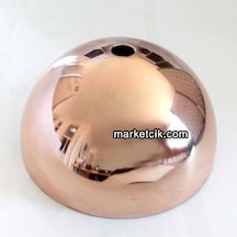 Marketcik Avize. Abajur için Yuvarlak Bakır Metal Rozans 10 Cm