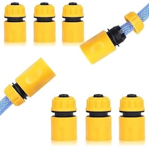 Hortum Ucu Bağlantı Parçası, 6 Parça 1/2 İnç Hortum Boru Hızlı Bağlantı Fittingi, Hortum Hızlı Bağlantı Seti Sızıntı Önleyici, Bitki Sulama İçin Evrensel Bahçe Hortumu Bağlantı Parçaları -