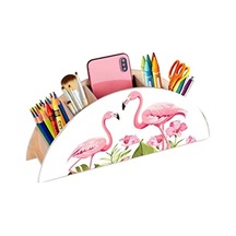 Ahşap Flamingo Masaüstü Kalemlik Kalem Kutusu Organizer 165-Koyu Yeşil