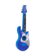 Rock Gitar Oyuncak Metal Telli 45 Cm Mavi