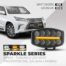 Sparkle 10'' Beyaz Turuncu Led Spot Projektör Çalışma Lambası