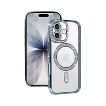 Apple İphone 17 Joke Simli Magneticsafe Kılıf - Mavi 0.2M-Çok Renkli
