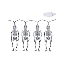 Agoodshop Ev Dekorasyon Led Işık Su Geçirmez Cadılar Bayramı Dize 10/20/30/40 Pille Çalışan Usb Şarj Edi Beyaz
