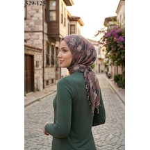 Dolce Cotton Desenli Sökme Boncuklu Eşarp 529-125 Çok Renkli
